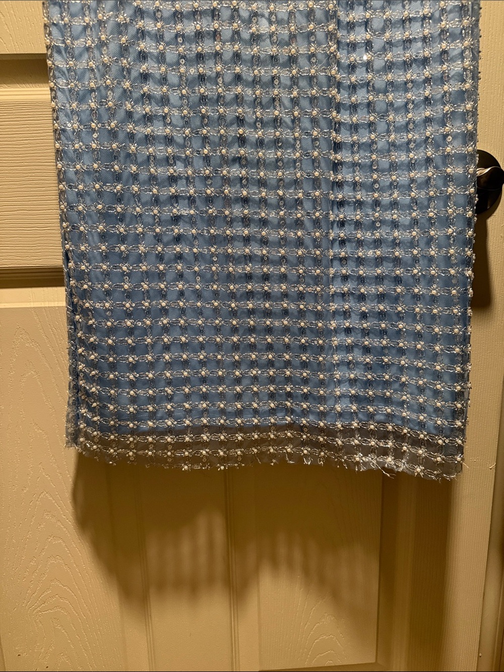 Lulus Perfectly Luxurious Light Blue Pearl Strapless Maxi Dress - Picture 7 of 10